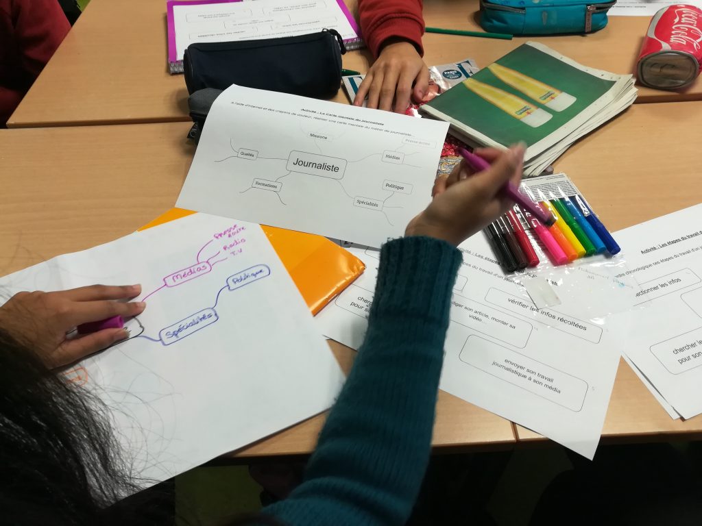 Atelier médias au collège Cesaria Evora de Montreuil