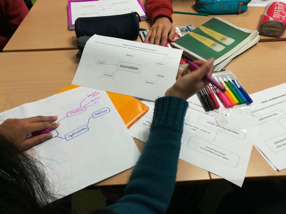 Atelier médias au collège Cesaria Evora de Montreuil
